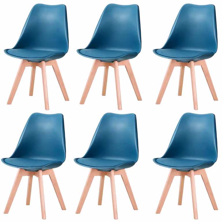 Sedia - Sedie da pranzo - Set di 6 sedie da pranzo - Sedie da pranzo in stile medievale - Seduta imbottita