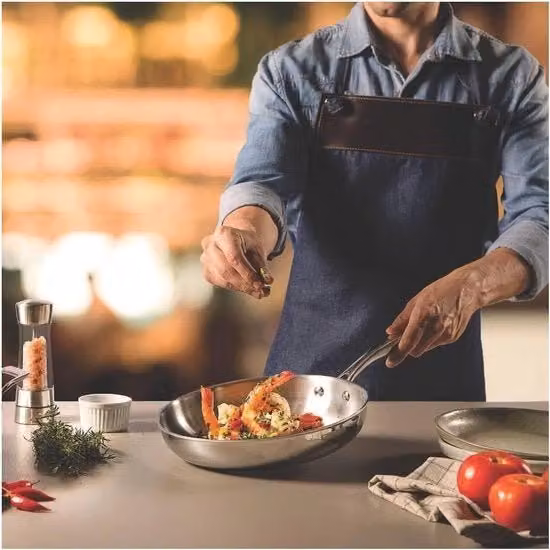 Padella in acciaio inossidabile - Ø 26 cm - induzione - resistente al forno - resistente al lavastoviglie