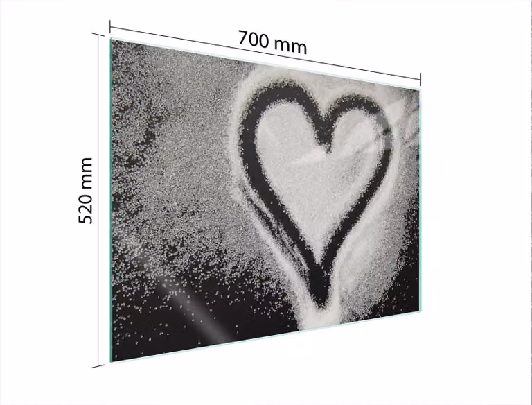 Piastra Protettiva In Vetro Per Cuore 70X52 Cuore