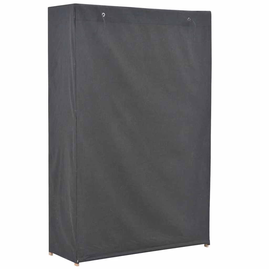 Armadio vidaXL Grigio con Tenda a Roll Top in Legno di Abete L/P/H: 110 x 40 x 170 cm – 2