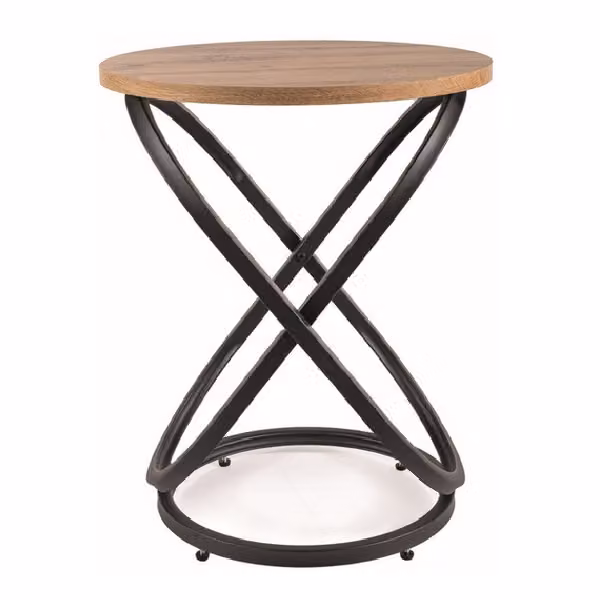 Tavolino per riporre oggetti DIDIER - rovere / nero