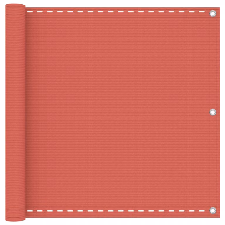 Schermo da balcone rettangolare vidaXL in HDPE e alluminio, colore terracotta, L: 700 cm, H: 75 cm