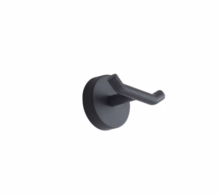 Appendiabiti doppio da muro in acciaio inox Cromall 2326 Gedy serie EROS Nero Matt