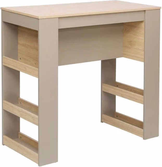 Banco Bar Baez Casa Collection Naturale e Tortora L: 110 cm, P: 50 cm, H: 100 cm