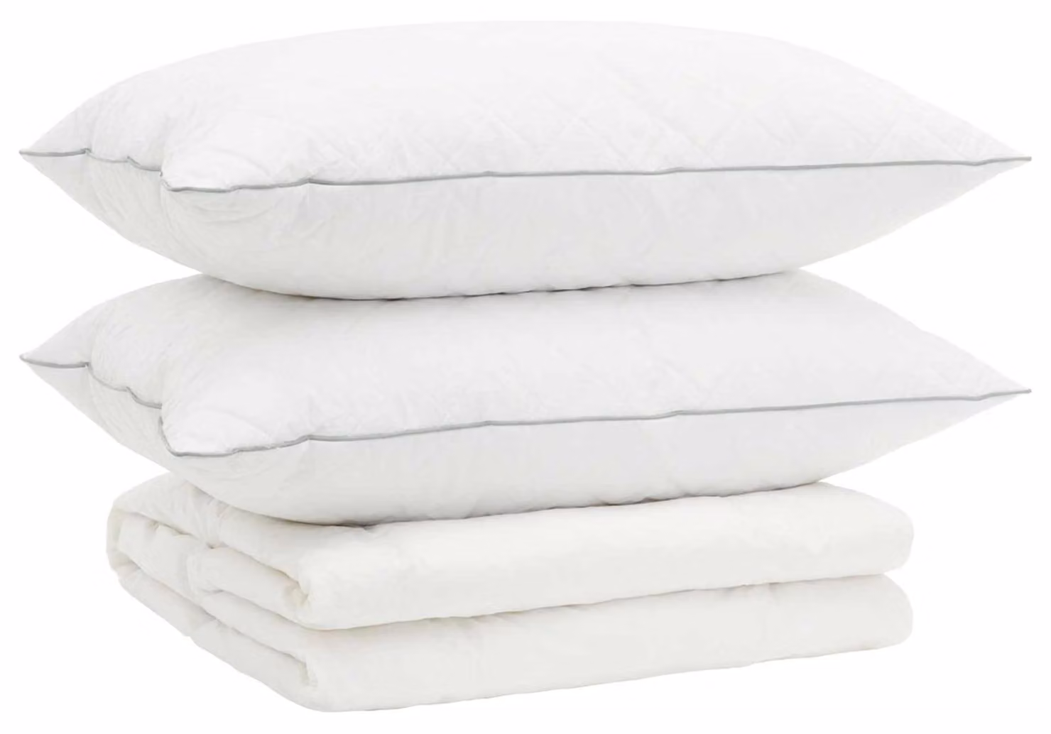 Set di piumini per letto in piuma d'oca, 90%, modello FULDA, 3 pezzi, dimensioni 200 x 200 cm, versione estiva