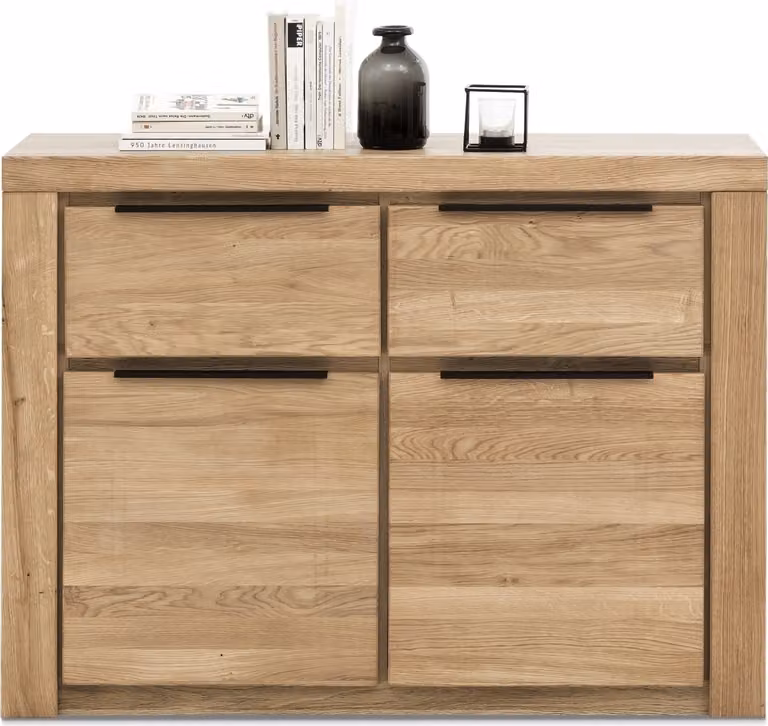 Cassettiera >Greta< in rovere decorato, rovere semisolido - 108x80x40cm (LxAxP)