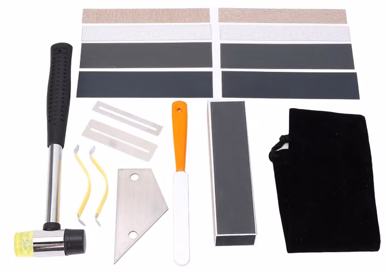 Set di strumenti per liutai - Kit di riparazione per chitarre da 17 pezzi con custodia