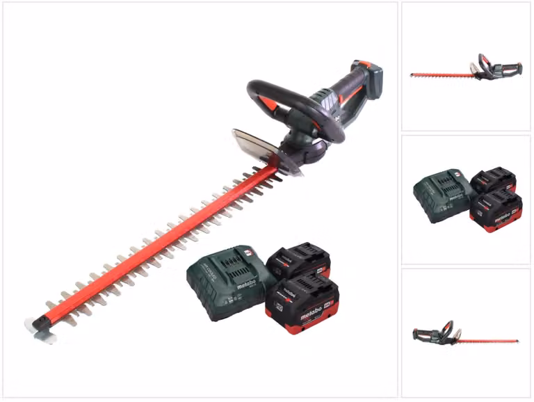 Tagliasiepi a batteria Metabo HS 18 LTX 45 18 V 43 cm + 2x batteria 8,0 Ah + caricatore