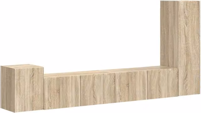 Set mobile TV 3 pz | Armadietto TV | Mobile Porta TV Rovere Sonoma Legno multistrato