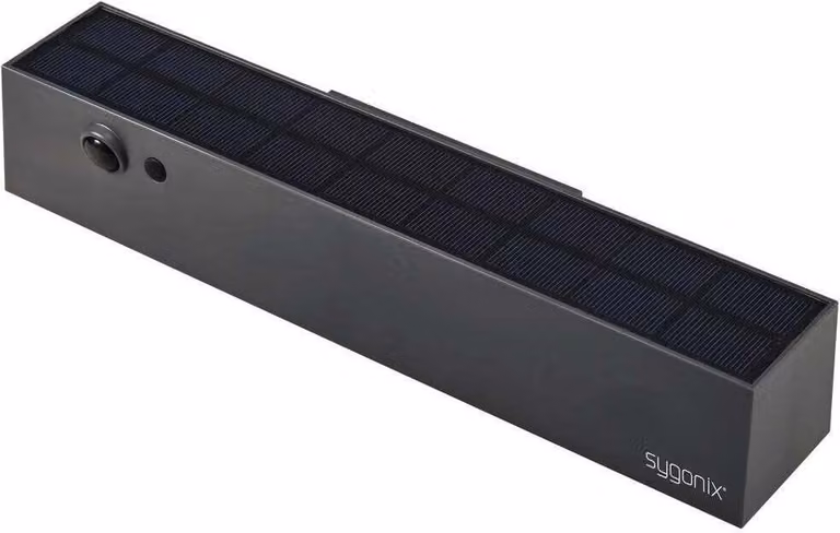 Sygonix SY-5801968 Applique solare da esterno con rilevatore di movimento LED LED installato in modo permanente 10 W grigio antracite