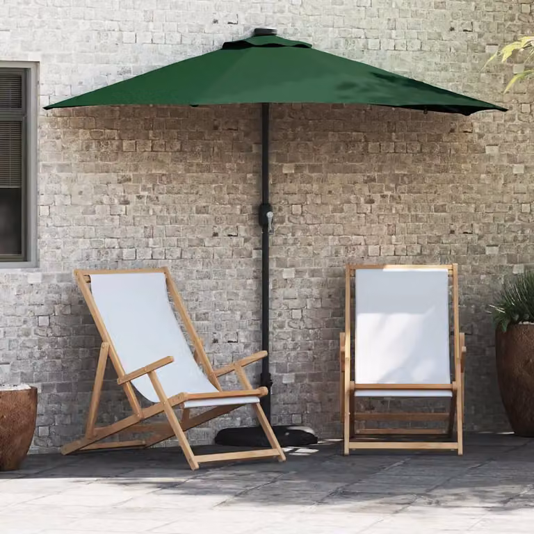 Ombrello da giardino a braccio cantilever vidaXL Verde L: 294 cm, P: 150 cm, H: 223 cm