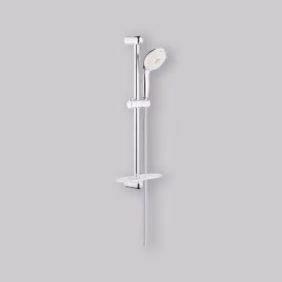 SET SALISCENDI DOCCIA 3 GETTI SLP "TEMPESTA 100" CON PORTASAPONE Cromo