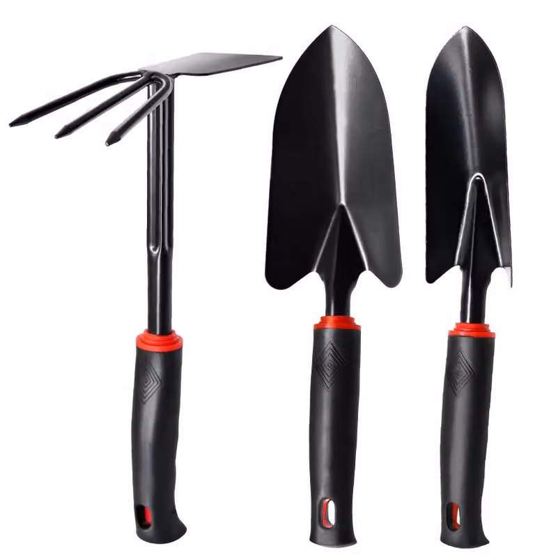 Set professionale da giardino in acciaio inossidabile, composto da 3 pezzi, con manici antiscivolo