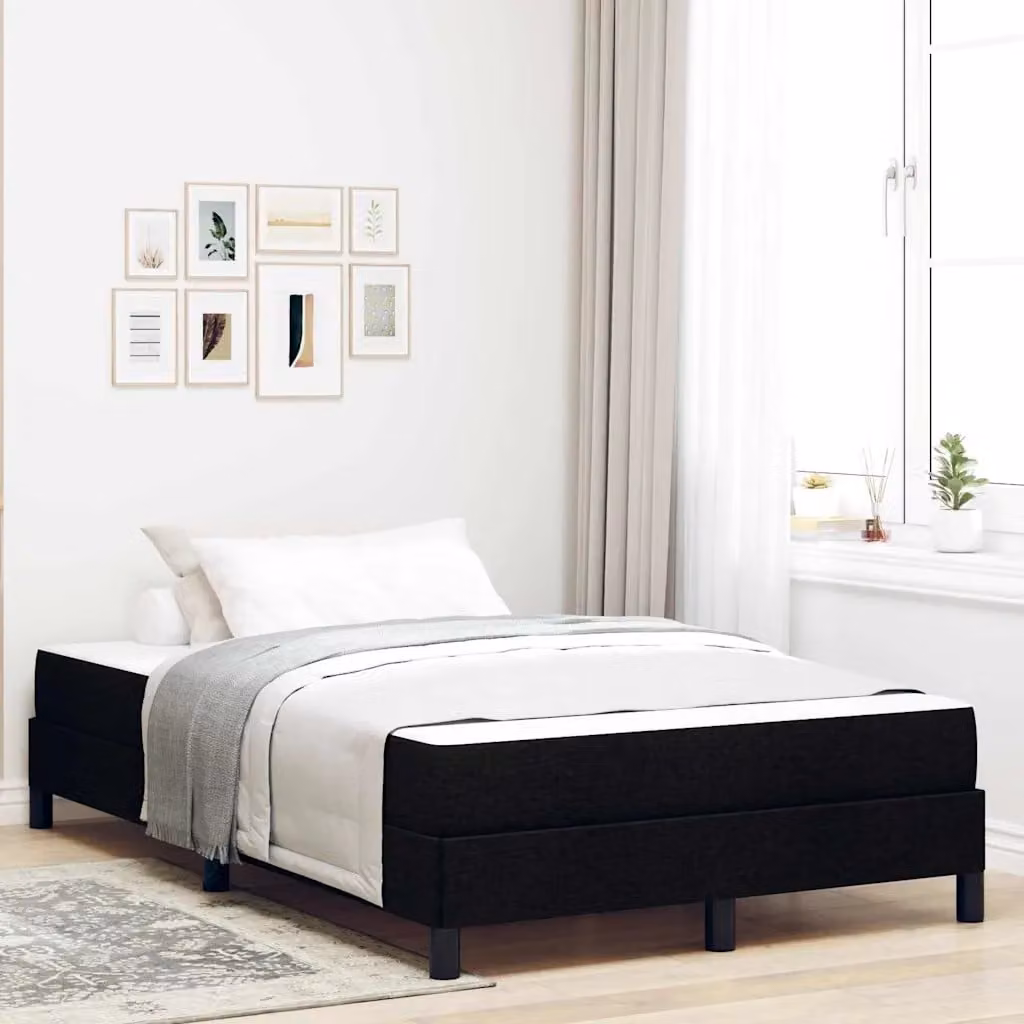 Letto a molle con materasso vidaXL Nero L/P: 120 x 200 cm – 1