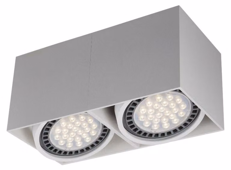 Faretto Spot Box bianco 2xES111x15W in metallo, dimensioni: 12x26,5x13,5 cm, IP20, Zuma Line