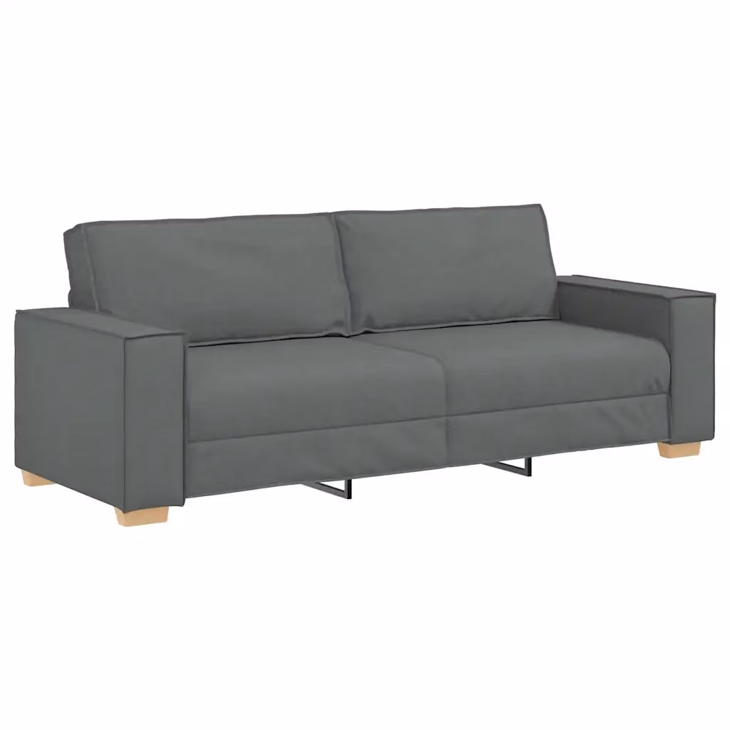 Divano a 3 posti moderno vidaXL in tessuto grigio L: 220 cm, P: 78 cm, H: 84 cm – 2