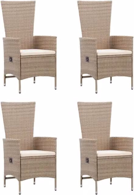 Set Mobili da Pranzo per Giardino 5 pz Beige 3068759