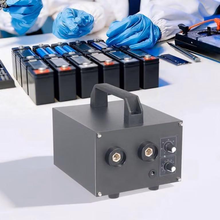 Macchina per saldatura a punti, adatta per batterie e metalli, a 220V, con corrente di uscita di 1600A e design portatile