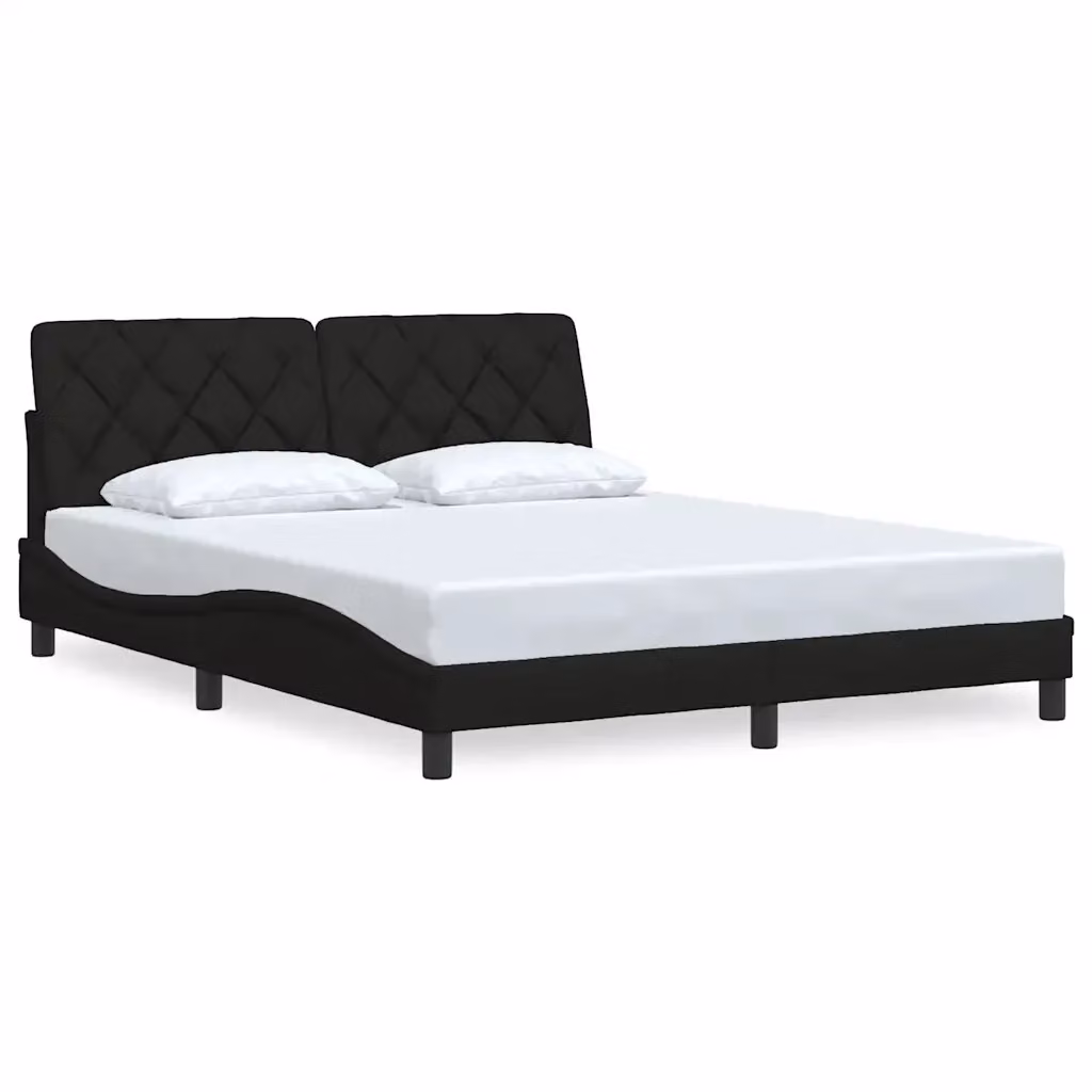 Giroletto vidaXL in tessuto nero per adulti L/P: 160 x 200 cm – 2
