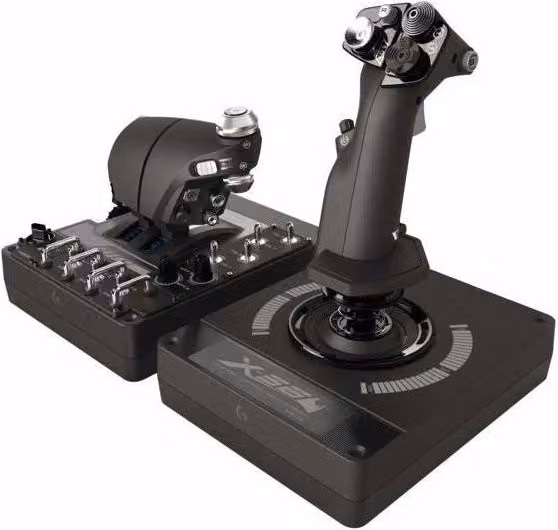 Joystick simulatore di volo Logitech X56 HOTAS con Throttle e Stick RGB nero e grigio per PC – 2