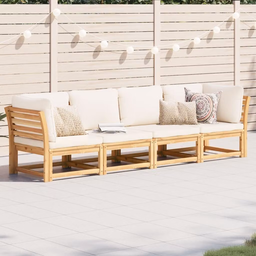 Maison Exclusive - Set Salotto da Giardino 4pz con Cuscini Legno Massello Acacia