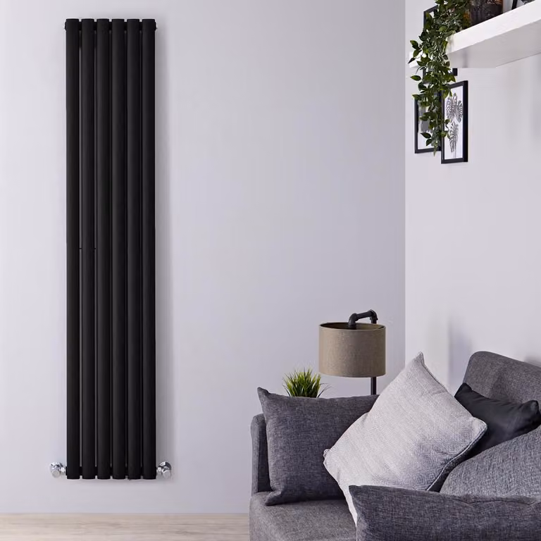 Radiatore Termosifone Nero Opaco 1780x354mm 1100W - Alta Resa - Revive