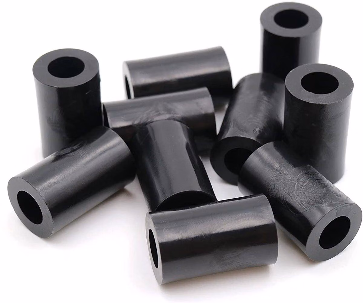 Boccole distanziatrici, lunghezza 21 mm - 10 rondelle, diametro 15/8,2 mm, filettatura M8 - Polietilene ad alta densità