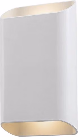 Applique a Parete LED PLAK Rossini Group in Metallo Bianco, Biemissione Up/Down 14W 3000K IP65 – 1