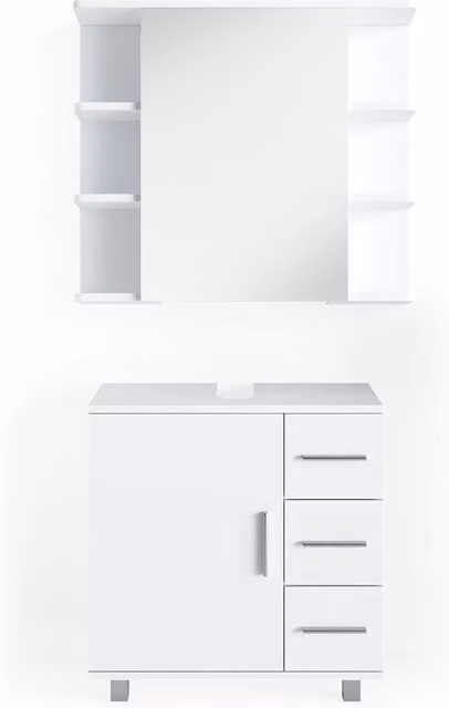 Set mobili bagno Ilias Bianco 2 pezzi Vicco