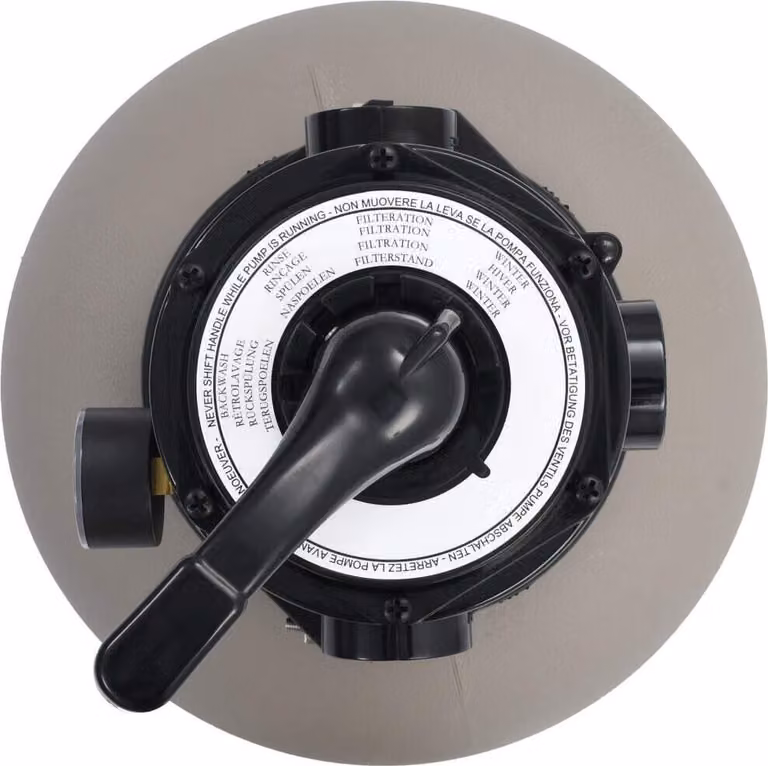 Filtro a Sabbia per Piscine Valvola a 4 Posizioni Grigio 350 mm