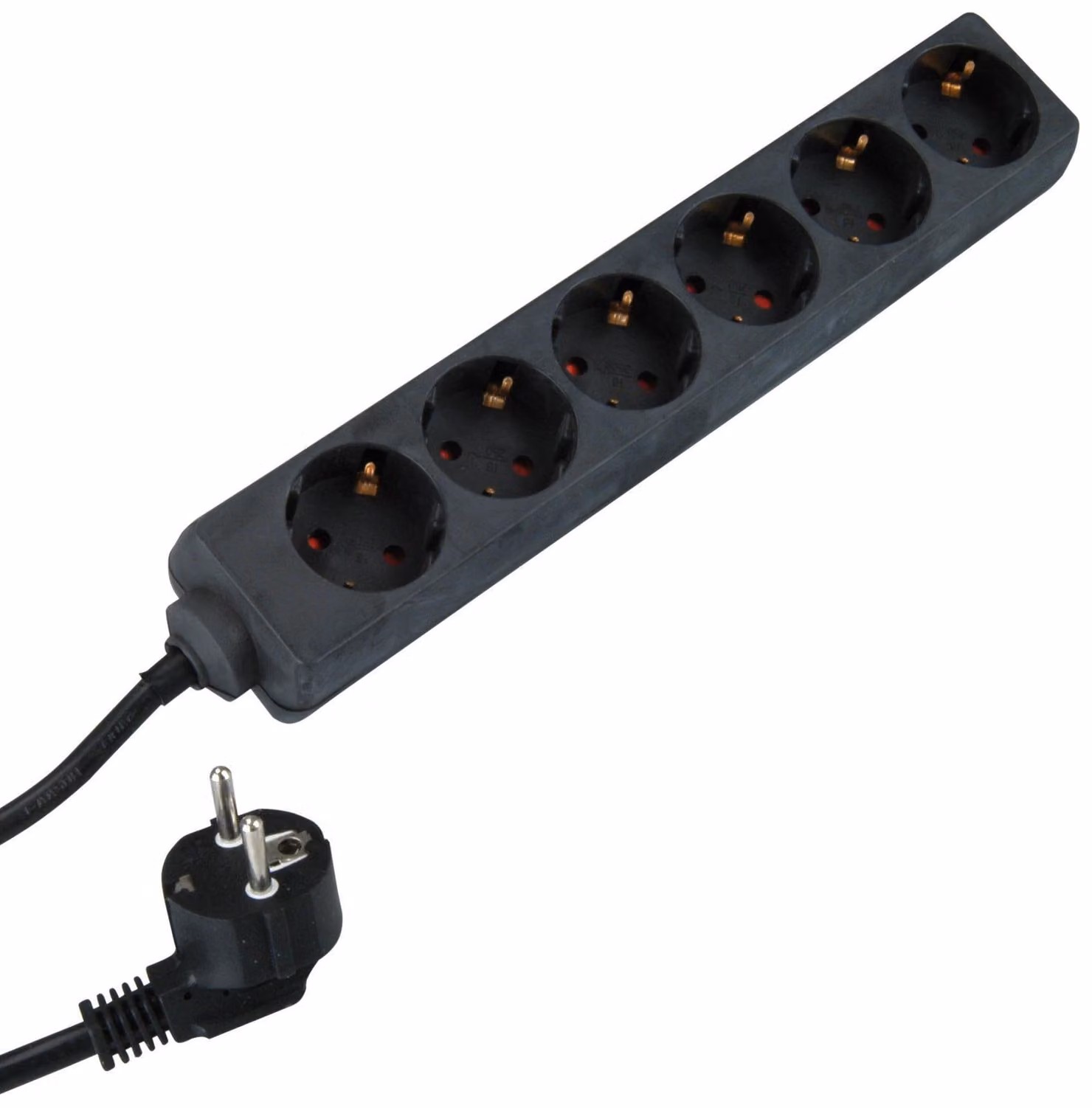 Prese multiple da tavolo UNITEC, 6 prese, cavo da 3 metri, tipo H05VV-F, 3G1.5 mm², colore nero
