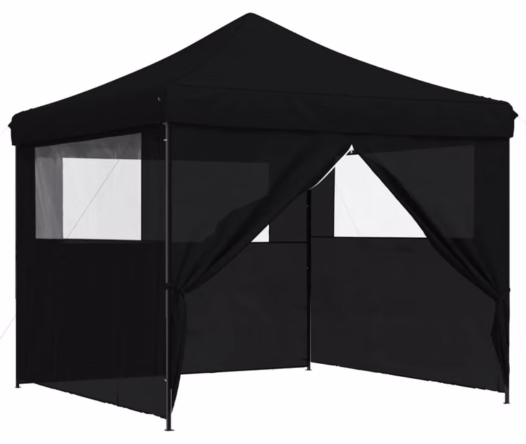 Tenda Party Nero 292 x 292 x 315 cm Tessuto Oxford