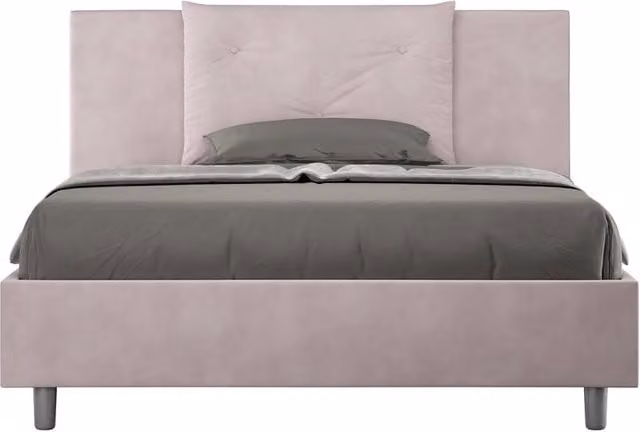 Letto Matrimoniale Moderno GIORDANOSHOP in Legno MDF con Struttura Imbottita in Microfibra L/P/H: 175 x 110 x 222 cm – 1