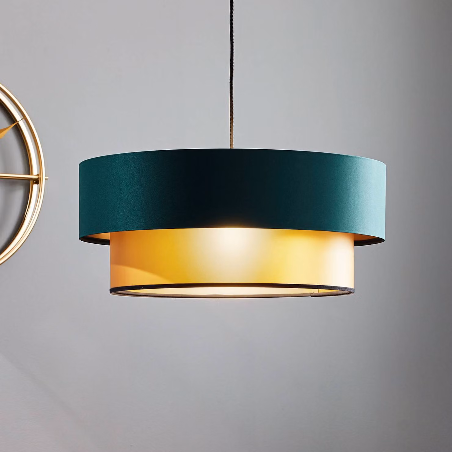 Lampada a sospensione Dorina Maco Design, dimmerabile, Verde, Soggiorno / Sala da pranzo, Plastica, Moderno, Lampada a sospensione