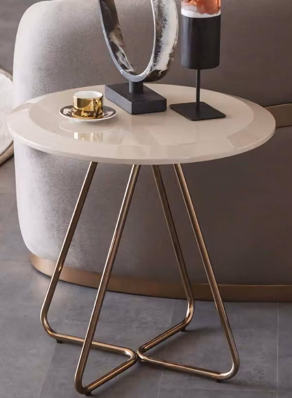 Beistelltisch Couchtisch Runder Sofatisch Kaffeetisch Tisch Hochglanz