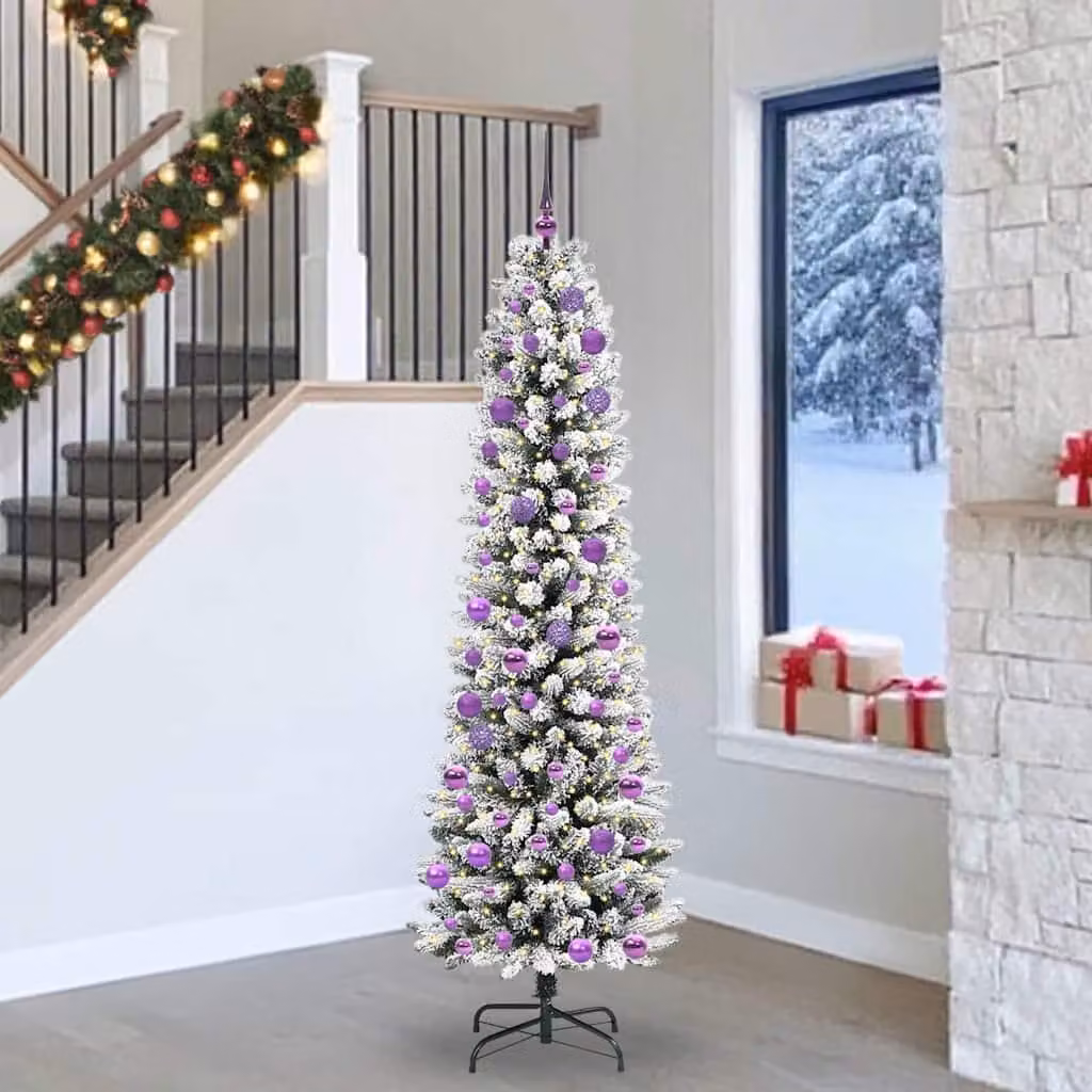 Maison Exclusive - Albero di Natale artificiale, colore bianco, altezza 240 cm