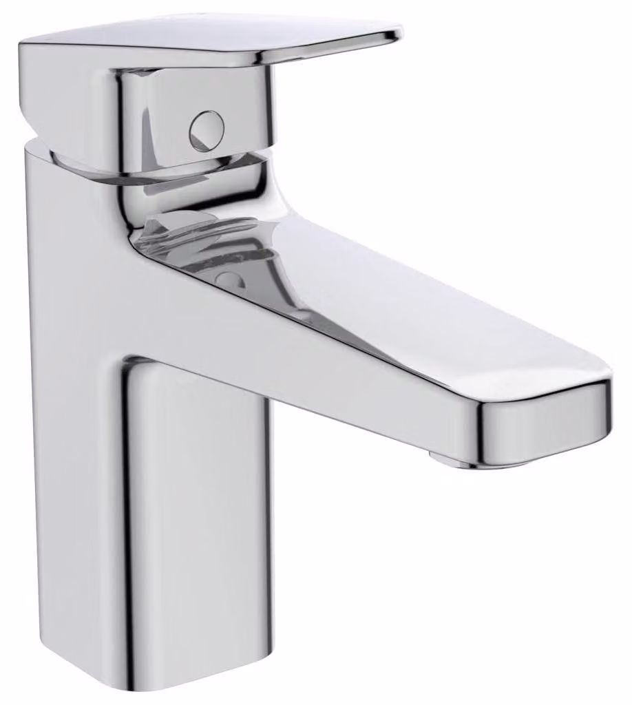 Miscelatore per lavabo Ceraplan, cromo, con apertura a pressione, portata di 5 l/min, monoblocco