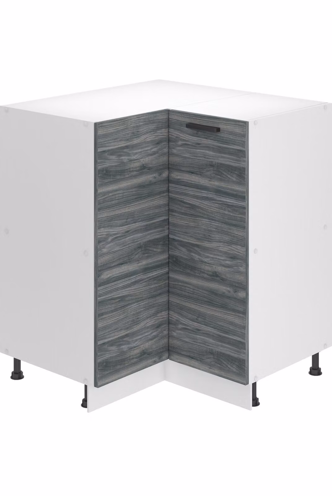 Base da cucina Belini, base da cucina larga 90 cm. Base per cucina SNP senza piano di lavoro. Mobile da cucina ad angolo con 1 anta, Glamour Wood