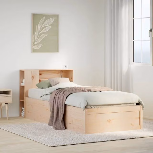 Giroletto senza Materasso-Struttura Letto 75x190 cm in Legno Massello di Pino 236690