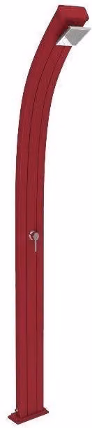 Doccia Tradizionale in Alluminio Spring Arkema Design con Miscelatore e Lavapiedi Colore Rosso Cv-A105/3027 – 1