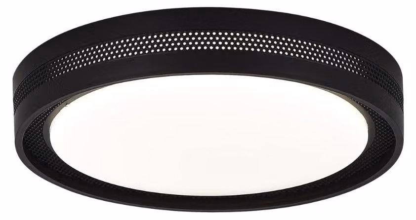 Plafoniera LED rotonda RONDA bianco e nero 25 W, luce regolabile (calda / fredda / neutra) 2219 lm, metallo, dimensioni: 8x40x40 cm, IP20, Light Prestige