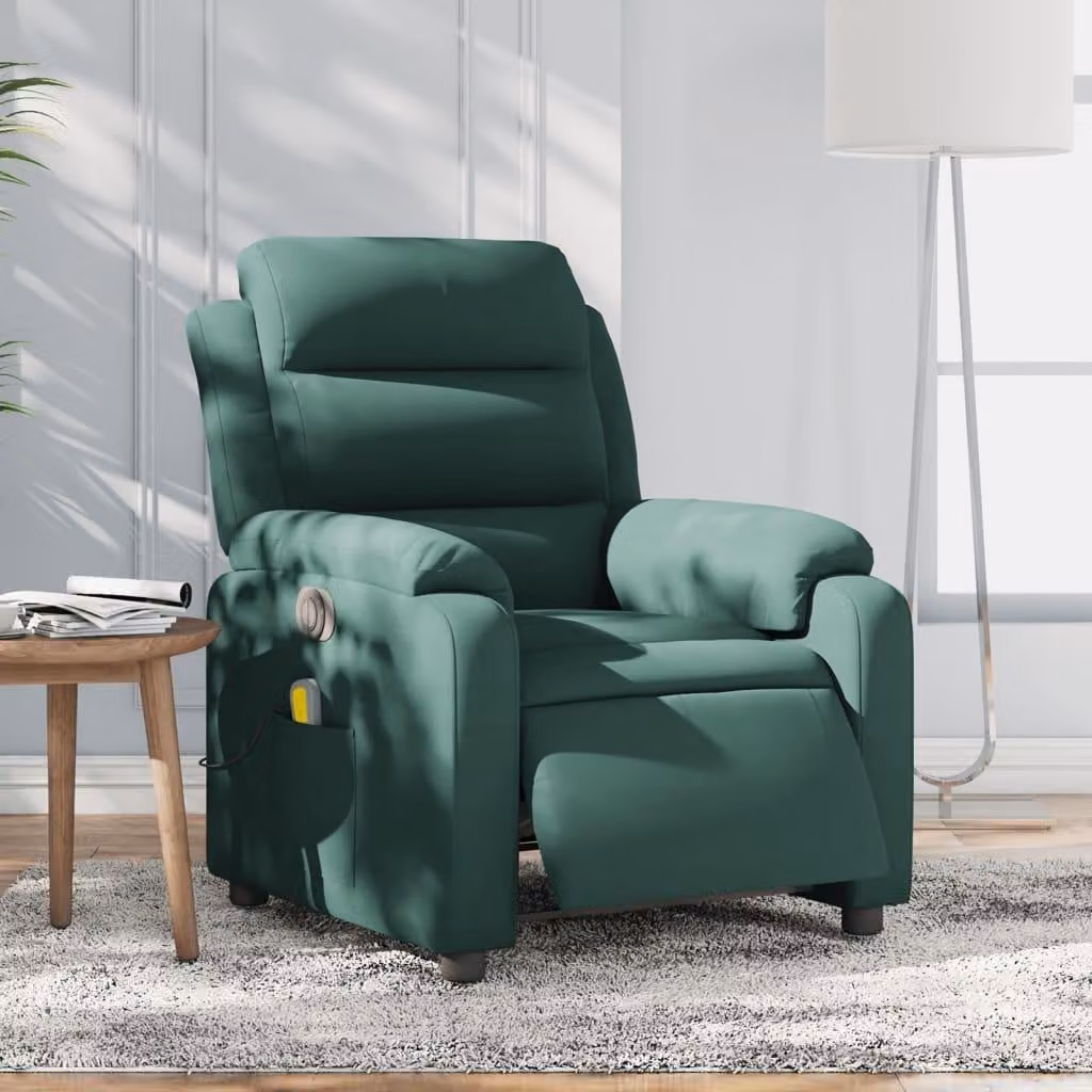 Poltrona reclinabile elettrica - Sedia elettrica - Poltrona regolabile - Poltrona relax - Verde scuro