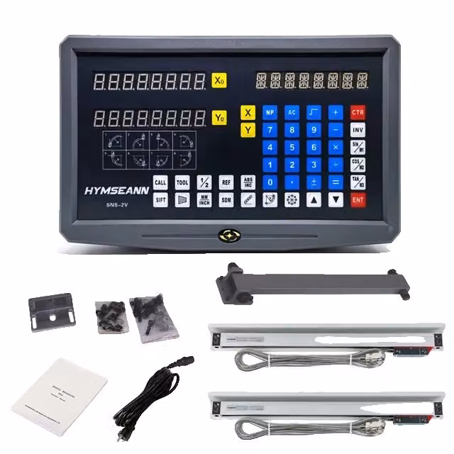 kit DRO a 2 assi, display ad alta precisione, compatibile con diverse macchine, set completo 0005mm