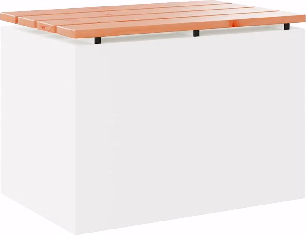 Panchina da giardino Bianco 60 x 40 x 43 cm Acciaio