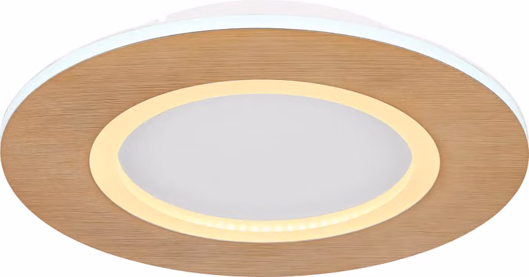 Globo Lighting plafoniera in legno marrone scuro, LED