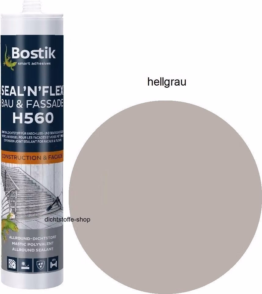 Bostik H560 Seal N Flex Sigillante ibrido per edilizia e facciate 1K cartuccia da 290 ml grigio chiaro