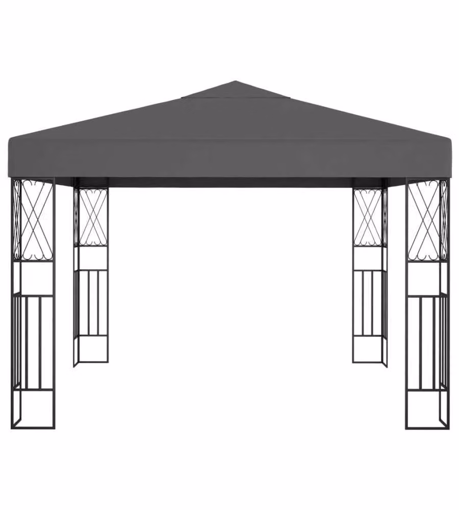 Gazebo 3x3 m Antracite in Tessuto