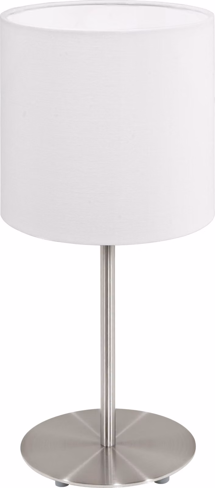 Lampada Da Tavolo Moderna Pasteri Acciaio Nichel Satinato 1 Luce E27 Ip20