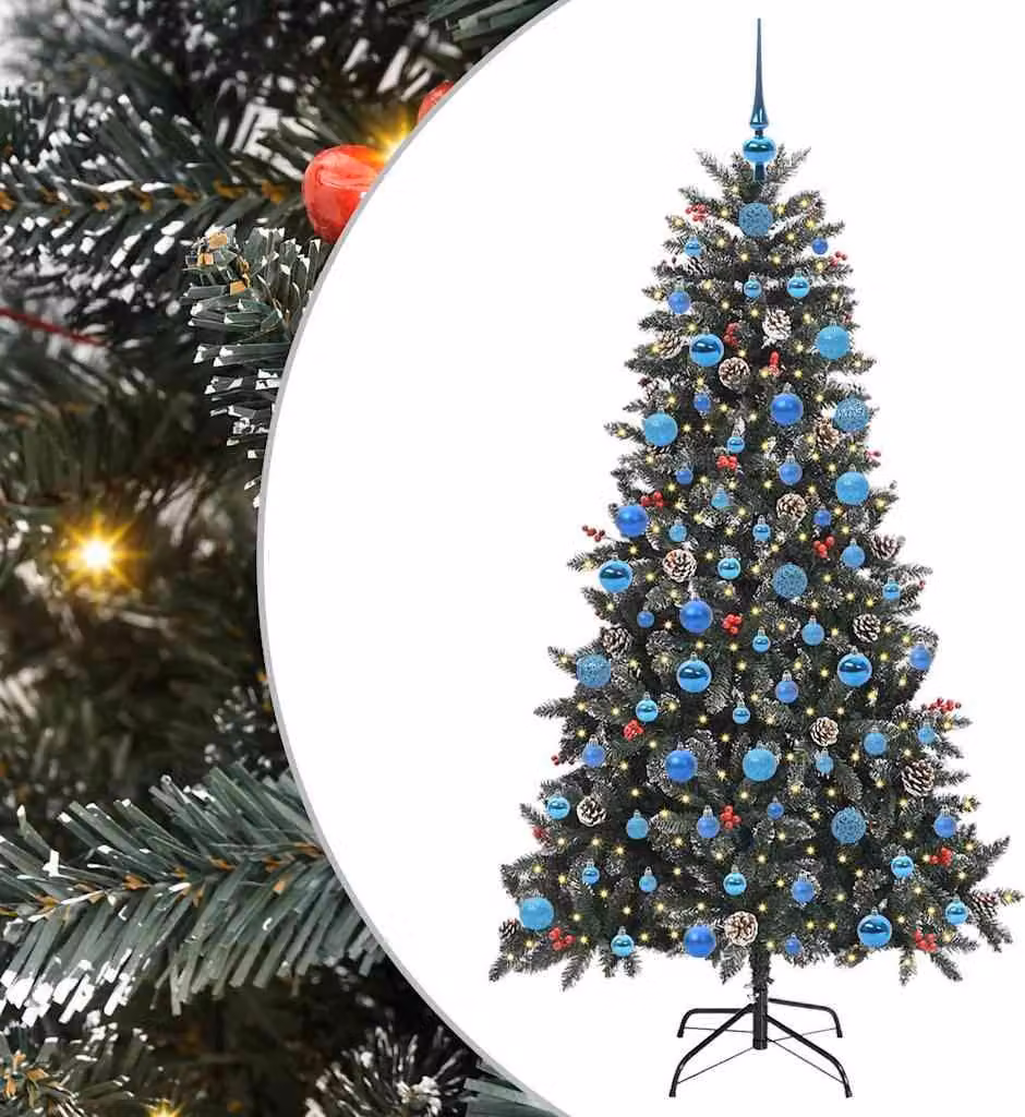 Albero di Natale artificiale con 300 LED Verde 180 cm