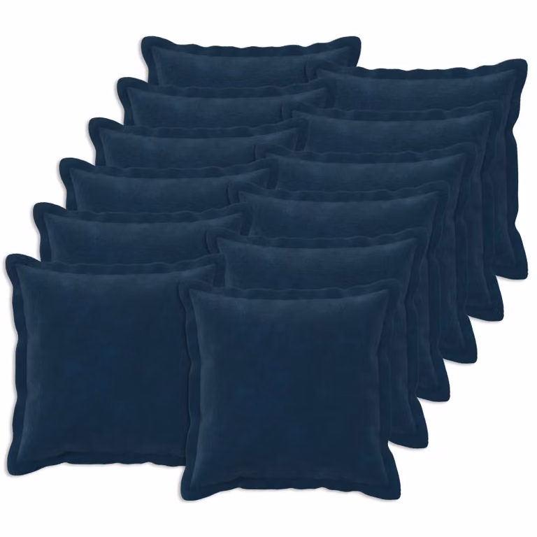 Set di 12 federe vidaXL HOUTEN blu in microfibra, L 50 x P 50 cm
